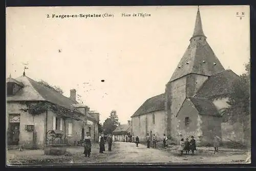 AK Farges-en-Septaine, Place de l`Église