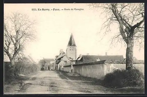 AK Feux, Route de Veaugues en Berry