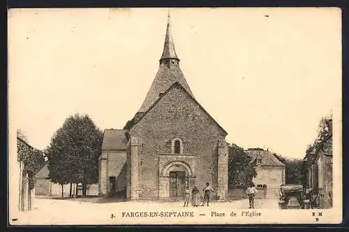 AK Farges-en-Septaine, Place de l`Église