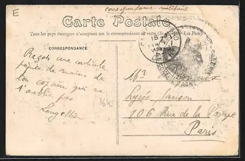 AK Farges-en-Septaine, Route d`Avord avec vue sur les maisons et arbres en hiver