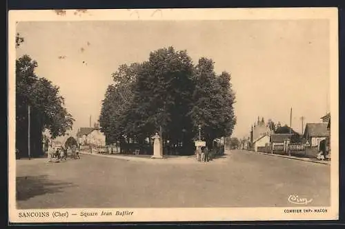 AK Sancoins, Square Jean Baffier et avenue arborée