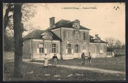 AK Quincy, École et Mairie