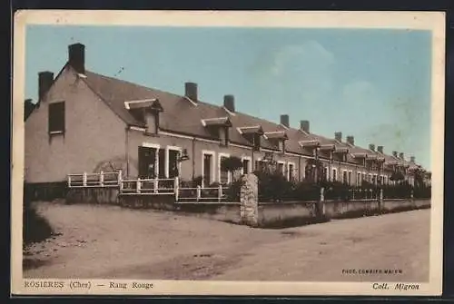 AK Rosières, Rang Rouge avec maisons alignées