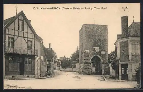 AK Lury-sur-Arnon, Route de Reuilly et Tour Nord