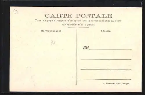 AK La Chapelotte, Route d`Aubigny et église en arrière-plan