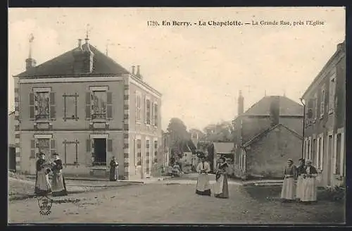 AK La Chapelette, La Grande Rue près de l`Église