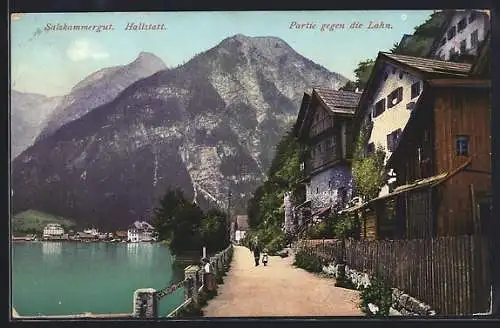 AK Hallstatt / Salzkammergut, Partie gegen die Lahn