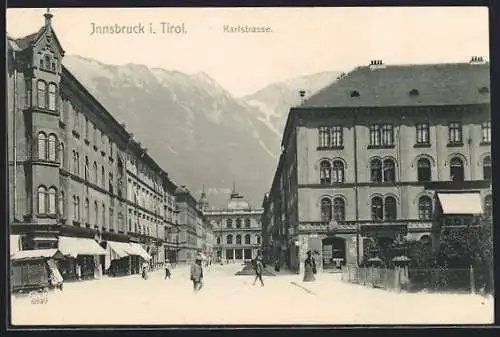 AK Innsbruck i. Tirol, Partie in der Karlstrasse