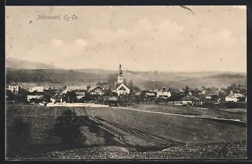 AK Mettmach /O.-Oe., Totalansicht übers Feld