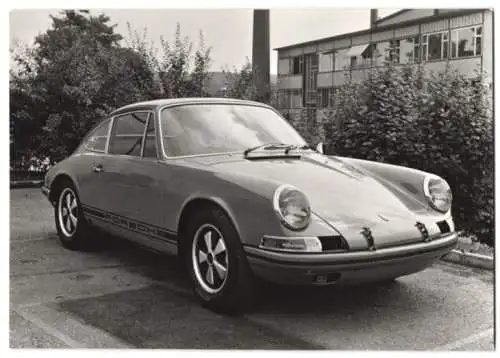 Fotografie Auto Porsche 911 S, Sportwagen mit Schnellverschlüssen an der Kofferraumklappe, Werkfoto