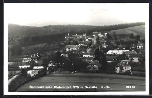 AK Hintersdorf, Ortsansicht mit Wald