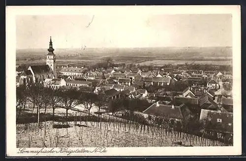 AK Königstetten, Blick vom Berg auf den Ort