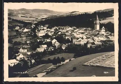 AK Haslach /O. Ö., Teilansicht mit Kirche