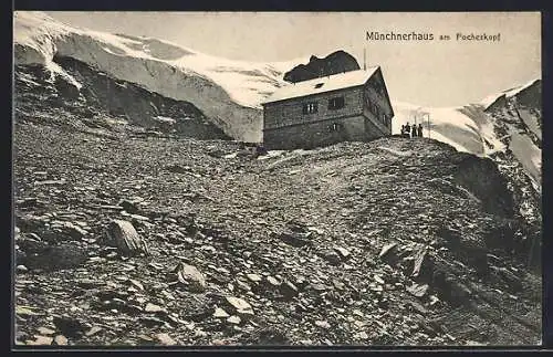 AK Münchnerhaus, Blick auf das Haus am Fochezkopf