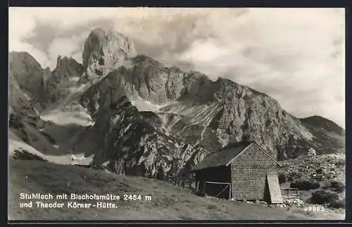 AK Theodor Körner-Hütte, Stuhlloch mit Bischofsmütze