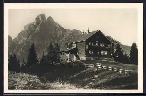 AK Mödlingerhütte, Ansicht gegen Reichenstein und Totenköpfl