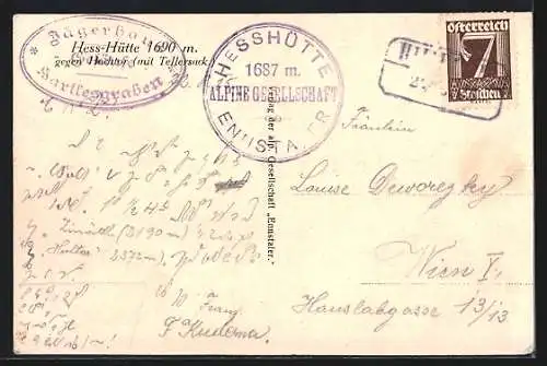 AK Hess-Hütte, Ansicht gegen das Hochtor