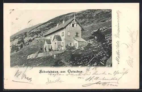 AK Oetscher-Schutzhaus, Ansicht am Berghang