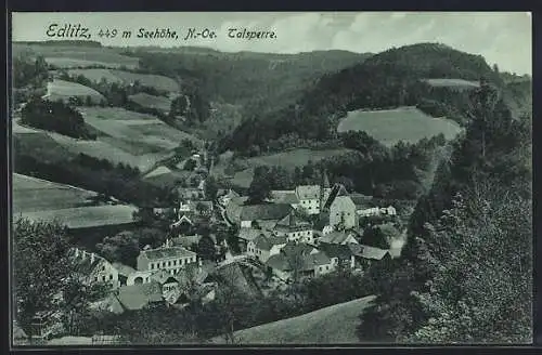 AK Edlitz /N.-Oe., Ortsansicht aus der Vogelschau