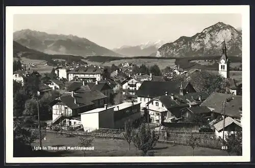 AK Igls /Tirol, Ortsansicht mit Martinswand