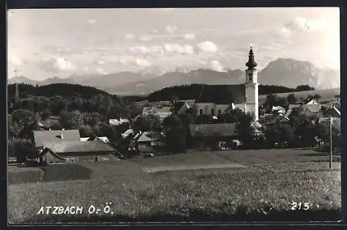 AK Atzbach /O.-Ö., Ortsansicht aus der Vogelschau