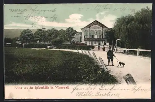 AK Wien, Restaurant Rohrerhütte im Wienerwald von Rudolf Fuchs