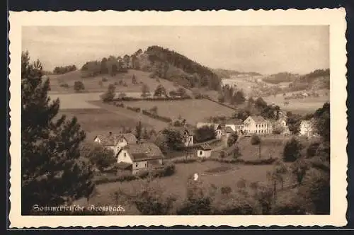 AK Groisbach, Ortsansicht aus der Vogelschau