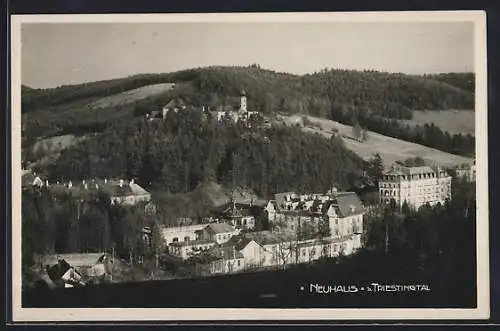 AK Neuhaus b. Triestingtal, Ortsansicht mit Umgebung