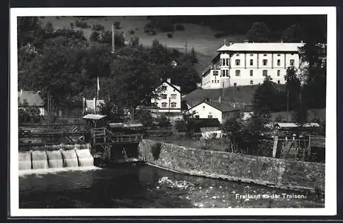 AK Türnitz, Freiland an der Traisen mit Flusswehr