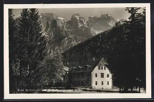 AK Hochschwab, Hotel Bodenbauer mit Hochschwabgruppe