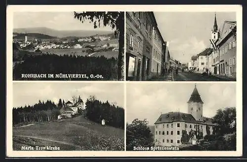 AK Rohrbach, Gesamtansicht, Strassenpartie, Schloss Sprinzenstein