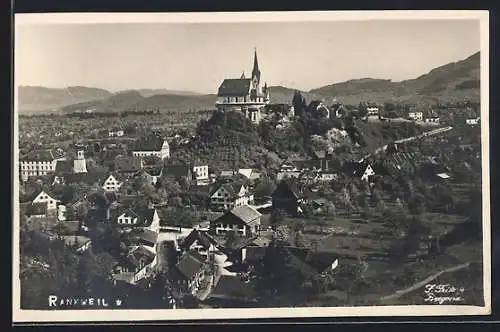 AK Rankweil, Ortsansicht mit Blick zur Kirche