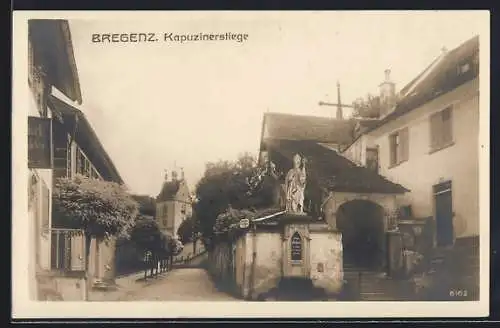 AK Bregenz, Partie an der Kapuzinerstiege