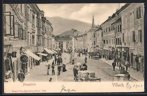 AK Villach, Geschäftiges Treiben auf dem Hauptplatz