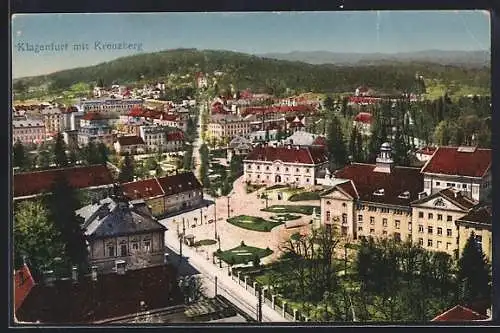 AK Klagenfurt, Ortsansicht mit Kreuzberg