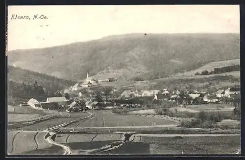 AK Elsarn /N.-Oe., Totalansicht vom Feld aus