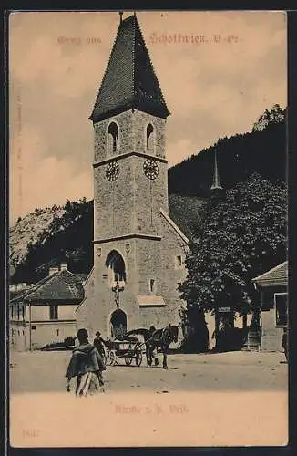 AK Schottwien /N.-Oe., Kirche z. h. Veit