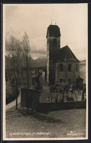 AK Tisis b. Feldkirch, Friedhof und Kirche