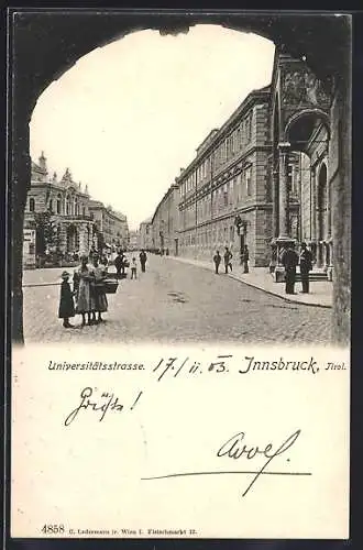 AK Innsbruck /Tirol, Partie an der Universitätstrasse