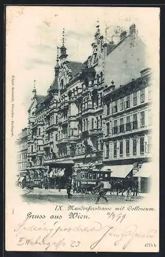 AK Wien, Nussdorferstrasse mit Colloseum