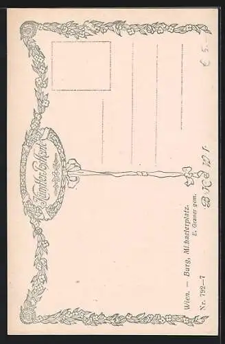 Künstler-AK Ernst Graner: Wien, Burg, Michaelerplatz, Frauen und Männer mit Hüten