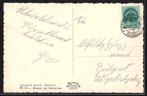 AK Munkács, Kórház, Vár, Kolostor, Szent István-út