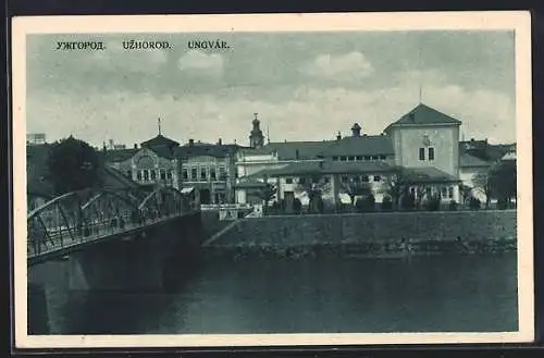 AK Uzhorod, Flusspartie mit Brücke