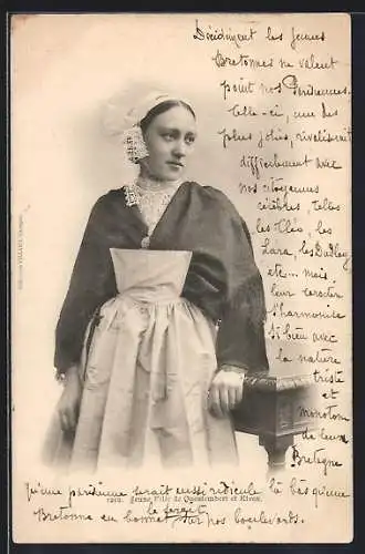 AK Jeune Fille de Questembert et Elven