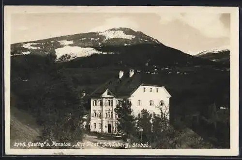 AK Schönberg /Stubai, Gasthof und Pension Alte Post