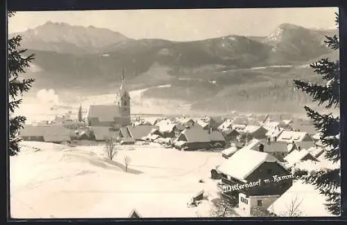 AK Bad Mitterndorf, Winterliche Ortsansicht mit Kamm