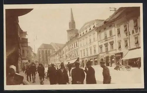 AK Villach, Belebte Partie am Wiener Bankverein