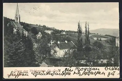 AK Vichtenstein /Ob.-Oest., Teilansicht mit der Kirche