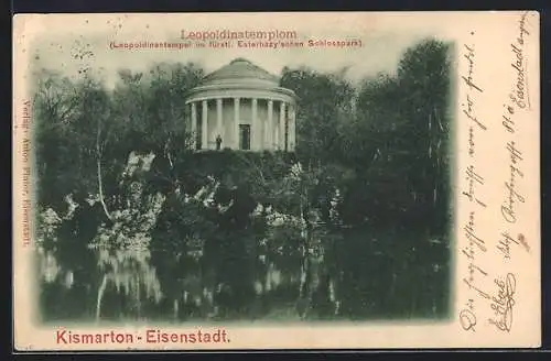 AK Eisenstadt, Leopoldinentempel im fürstl. Esterhazy`schen Schlosspark