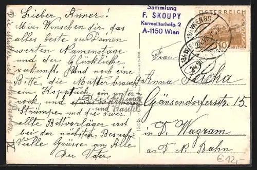AK Wien, Lainz, Versorgungsheim mit Lueger-Denkmal